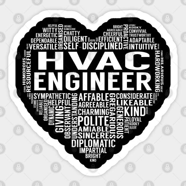 Hvac Engineer Heart Sticker by LotusTee